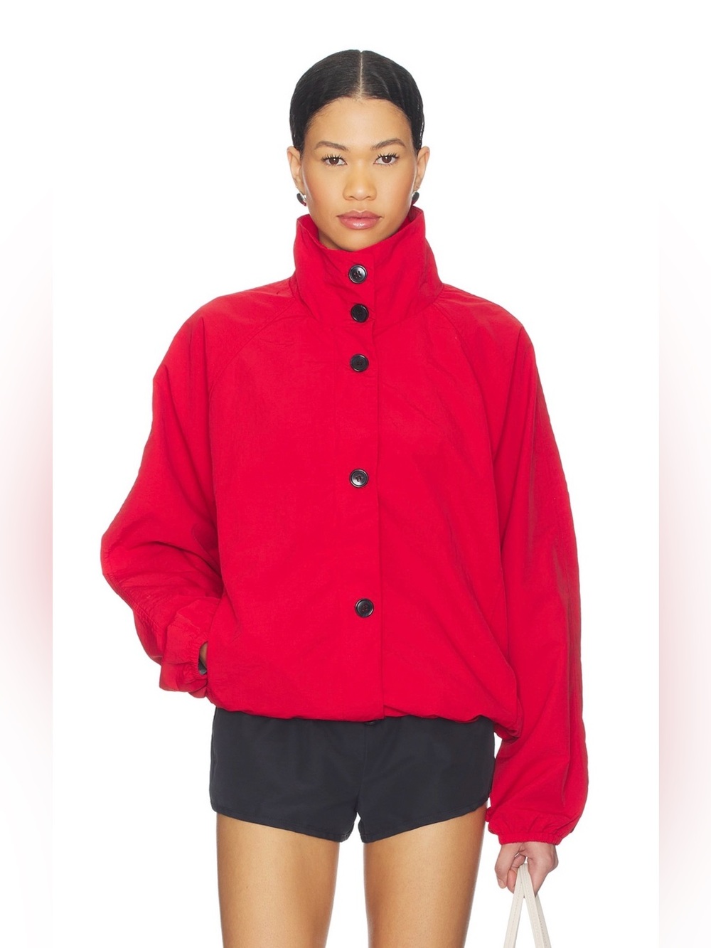 NWOT SUPERDOWN Kirrily Funnel Neck Jacket in Red